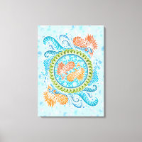 Tropical Koi Mandala | Vibranly Ocean Zen Art