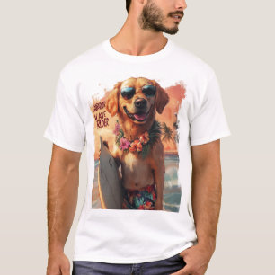 Tropical Labrador - Wellenreiter-Design T-Shirt