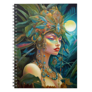 Tropical Lady Fantasy Art Notizblock