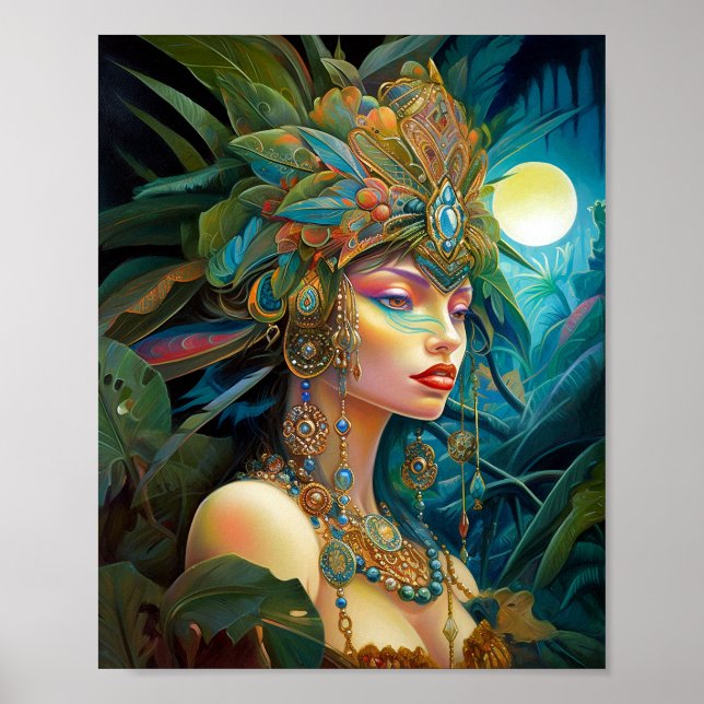 Tropical Lady Fantasy Art Poster (Vorne)