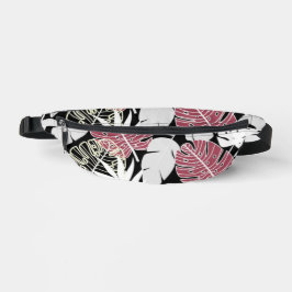 Tropical leaves bold exotic modern edgy botanical bauchtasche