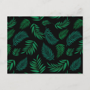 Tropical Leaves Pattern 2 Feiertagspostkarte