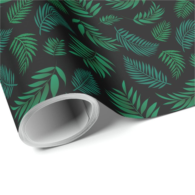 Tropical Leaves Pattern 2 Geschenkpapier (Rolleneckpunkt)