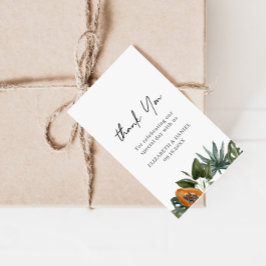 Tropical Leaves Wedding Thank You Geschenkanhänger
