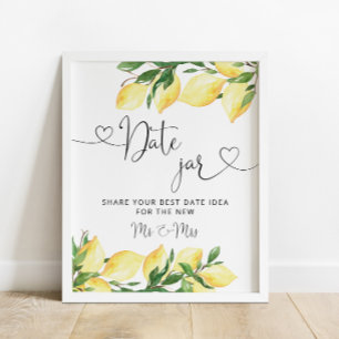 Tropical Lemon Date Jar Brautparty Poster