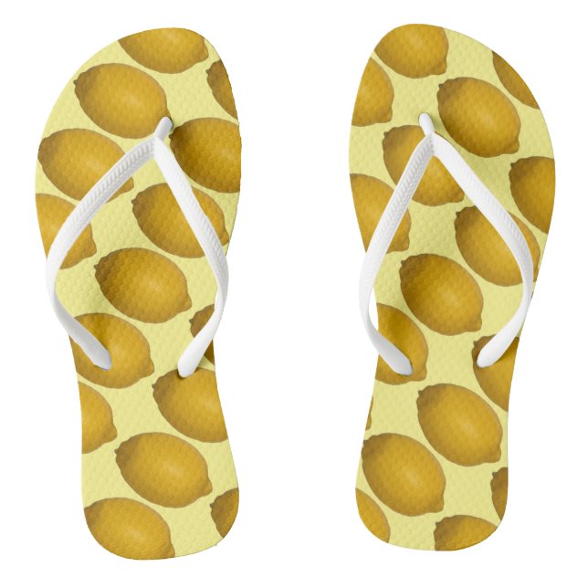 Tropical Lemons Summer Footwear Flip Flops (Fußbett)