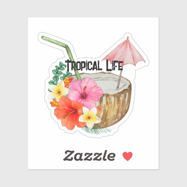 Tropical Life on a sticker (Blatt)
