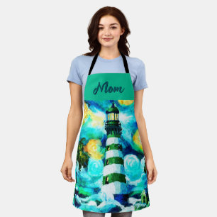 Tropical Lighthouse & Palmen Personalisiert Schürze