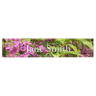Tropical Lila Bougainvillea Floral Namensplakette
