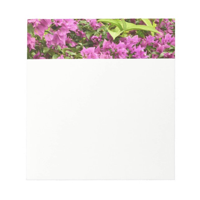 Tropical Lila Bougainvillea Floral Notizblock (Vorderseite)