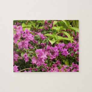 Tropical Lila Bougainvillea Floral Puzzle