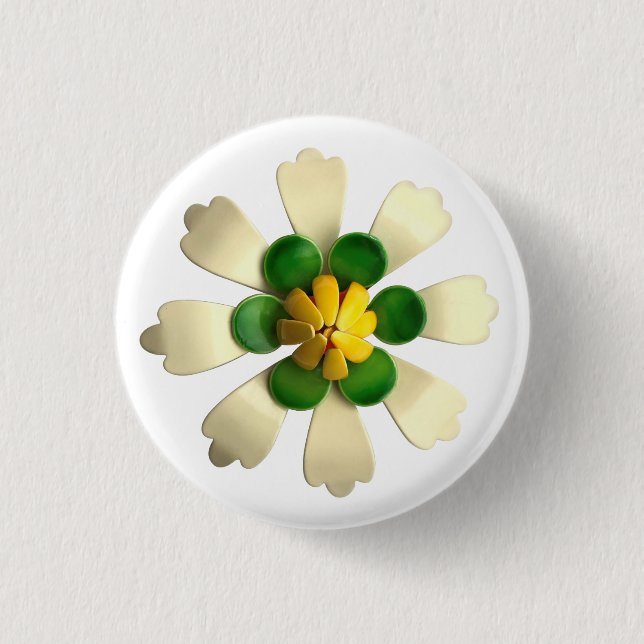 Tropical Lotus Blume Floral Spring Summer Garden Button (Vorderseite)
