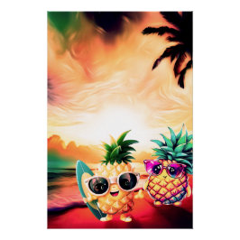 TROPICAL LOVE AT DAWN POSTER