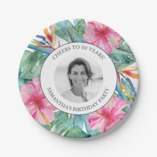 Tropical Luau 60. Geburtstag Teller