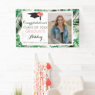 Tropical Luau Abschluss Car Flag Banner