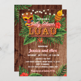 Tropical Luau Baby Shower Einladung