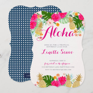 Tropical Luau Birthday Einladung