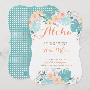 Tropical Luau Birthday Einladung
