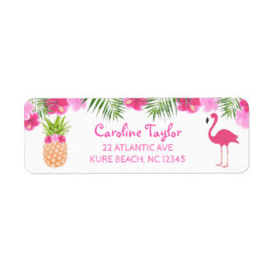 Tropical Luau Floral PInapel Flamingo Geburtstag