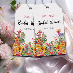 Tropical Luau Hawaiian Brautparty Geschenkanhänger