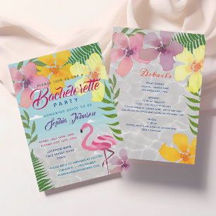 Tropical Luau Junggeselinnen-Abschied Einladung