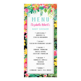 Tropical Luau Menu Card, BOHO Werbekarte