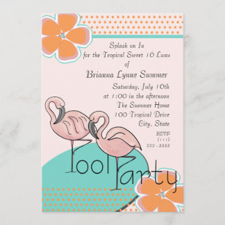 Tropical Luau Party Einladung