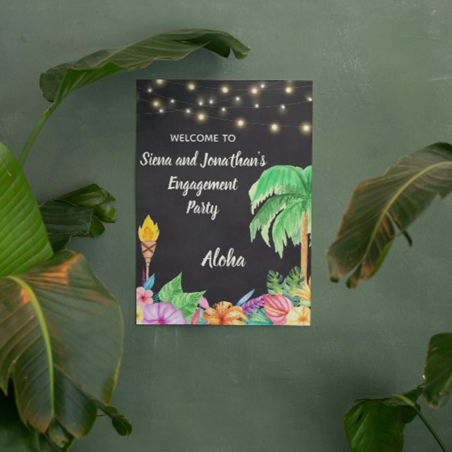 Tropical Luau Party Welcome Sign Poster (Von Creator hochgeladen)