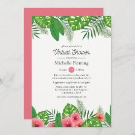 Tropical Luau Virtual Bridal oder Babydusche Einladung