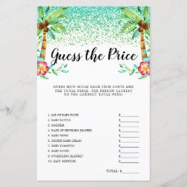 Tropical Luau Watercolor rät das Preisspiel