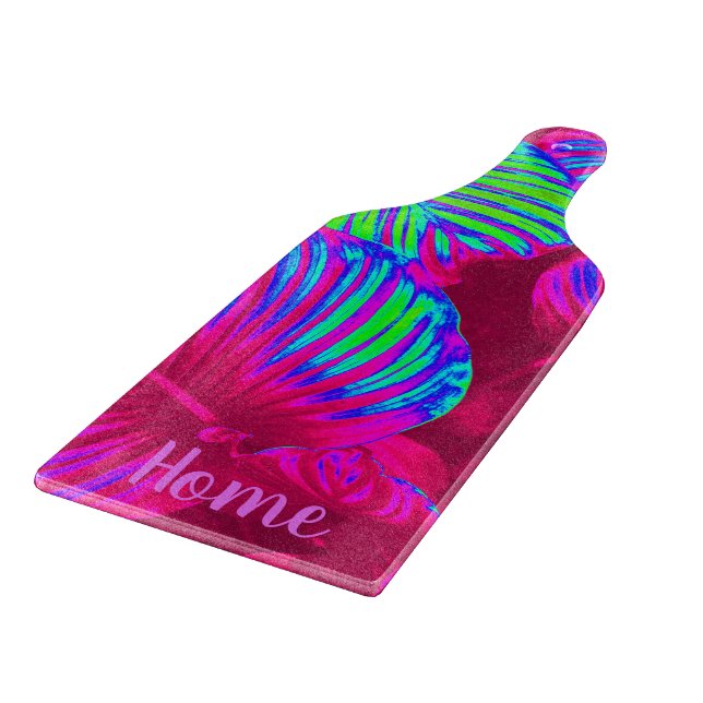 Tropical Lush Magenta Blätter Custom Cutting Board Schneidebrett (Ecke)