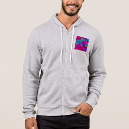 Tropical Lush Magenta Blätter Hoodie