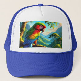 Tropical Macaw Parrot "Bird Lover" Trucker Hat Truckerkappe