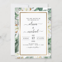 Tropical Magnolia Floral Wedding Flyer