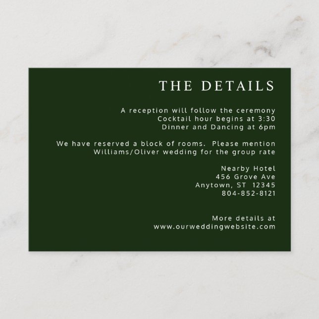 Tropical Magnolia White Green Red Begleitkarte (Vorderseite)