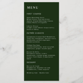 Tropical Magnolia White Green Red Menükarte