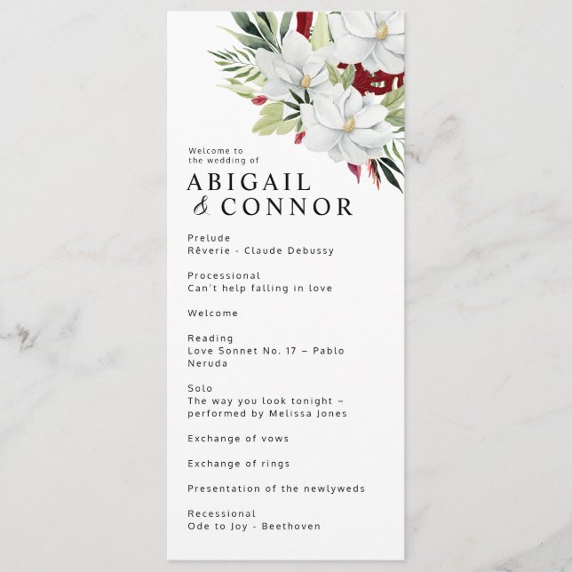 Tropical Magnolia White Green Red Programm (Vorderseite)