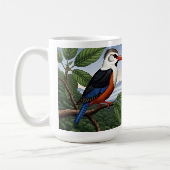 Tropical Majesty: Bird in Bloom Mug Kaffeetasse (Links)
