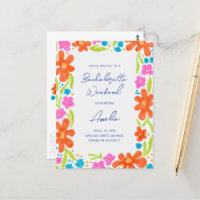Tropical Marker Sketch Blume Border Bachelorette
