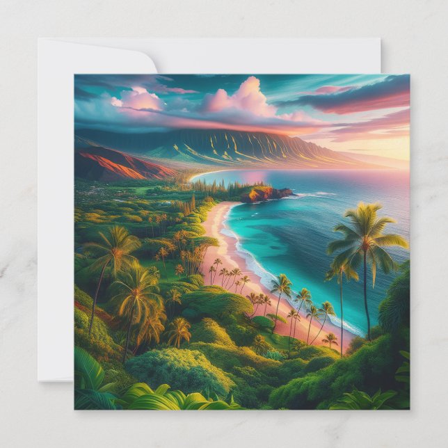 Tropical Maui Island Paradise Einladung (Vorderseite)