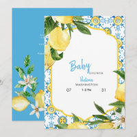 Tropical Mediterranean Blue Baby Dusche