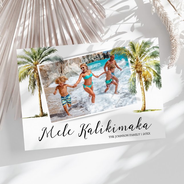 Tropical Mele Kalikimaka Weihnachtsgebäck Foto Feiertagskarte (Von Creator hochgeladen)