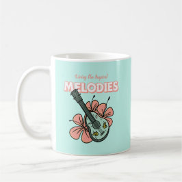 Tropical Melodies Ukulele Floral Art Kaffeetasse