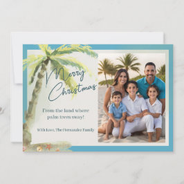 Tropical Merry Christmas Beach Thema Feiertagskarte