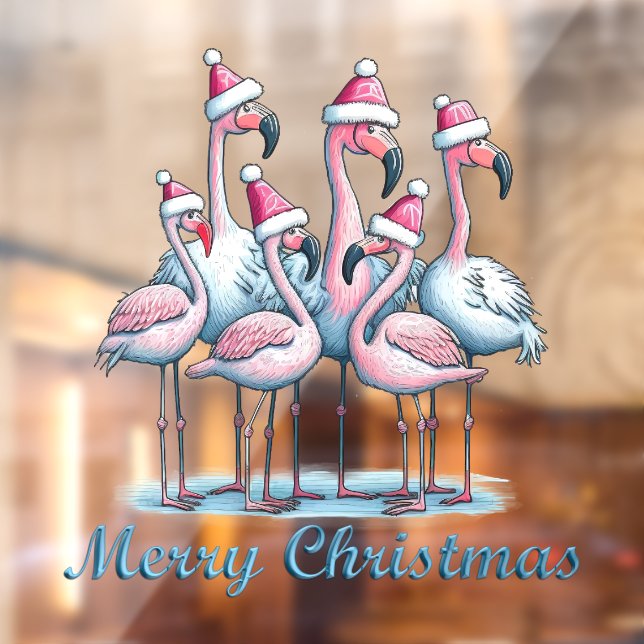 Tropical Merry Christmas Window Cloning Fensteraufkleber (Blatt 2)