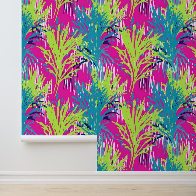 Tropical Midnight Oasis Tapete (Anwendung)