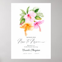 Tropical Miss to Mrs Brautparty-Willkommensschild