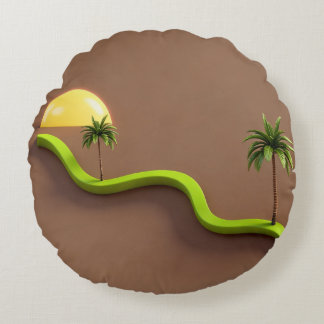 Tropical Modern Decorative Throw Pillow Rundes Kissen