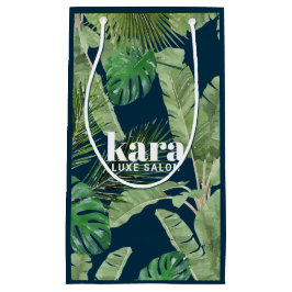 Tropical Modern Designer Navy Kleine Geschenktüte