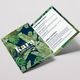 Tropical Modern Salon Designer Navy Broschüre